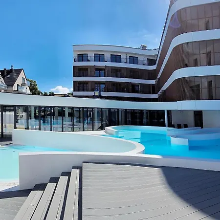 דירה Holidayhomepl Baltic Waves A422 Z Osobna Sypialnia I Balkonem, Gratis Basen, Sauna, Gym מידזיזדרויה