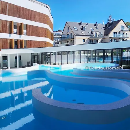 דירה Holidayhomepl Baltic Waves A422 Z Osobna Sypialnia I Balkonem, Gratis Basen, Sauna, Gym *